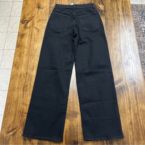 Madewell The Perfect Vintage Wide Leg Jean in Black Rinse Wash Size 26 NWT - Picture 8 of 12